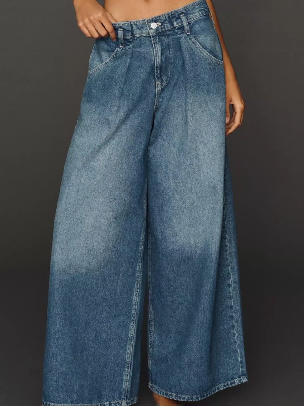Anthropologie Pilcro Mid-Rise Wide Leg Palazzao Jeans - 27